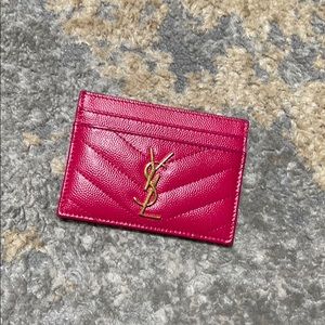 YSL hot pink cardholder